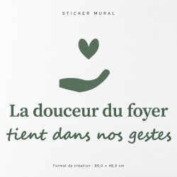 Wall sticker La douceur du foyer | Fun-Stickers