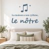 Wall sticker La maison a son rythme | Fun-Stickers
