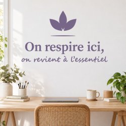 Sticker mural On respire ici | Fun-Stickers