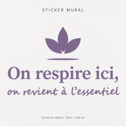 Sticker mural On respire ici | Fun-Stickers