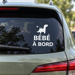 Baby on board car sticker Mini dinosaure | Fun-Stickers