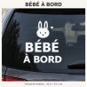 Baby on board car sticker Lapin des voyages | Fun-Stickers
