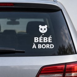 Sticker bébé à bord Panda en balade | Fun-Stickers
