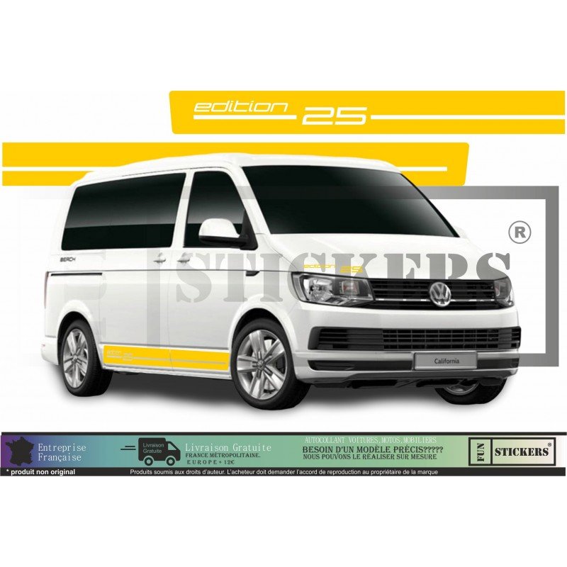 VW Transporter T5 T6 kit bandes Edition 25 autocollant Fun Stickers