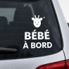 Baby on board car sticker Girafe curieuse | Fun-Stickers