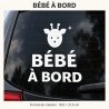 Sticker bébé à bord Girafe curieuse | Fun-Stickers
