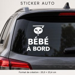 Sticker bébé à bord Paresseux tranquille | Fun-Stickers
