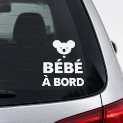Sticker bébé à bord Koala tout doux | Fun-Stickers