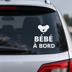 Sticker bébé à bord Koala tout doux | Fun-Stickers