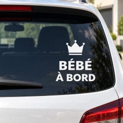 Baby on board car sticker Petite couronne | Fun-Stickers