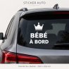 Baby on board car sticker Petite couronne | Fun-Stickers