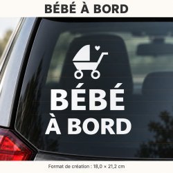 Sticker bébé à bord Première poussette | Fun-Stickers