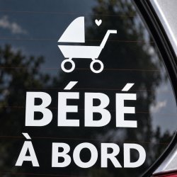 Sticker bébé à bord Première poussette | Fun-Stickers