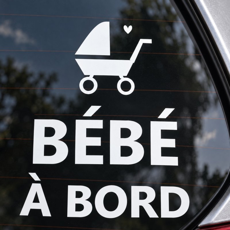 Sticker bébé à bord Première poussette | Fun-Stickers