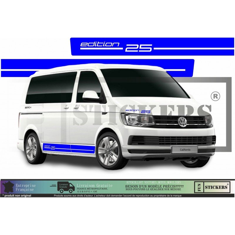 VW Transporter T5 T6 kit bandes Edition 25 autocollant Fun Stickers