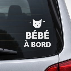 Baby on board car sticker Chat des étoiles | Fun-Stickers
