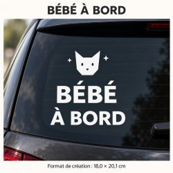 Baby on board car sticker Chat des étoiles | Fun-Stickers