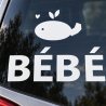 Sticker bébé à bord Baleine des horizons | Fun-Stickers