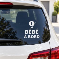 Sticker bébé à bord Montgolfière des rêves | Fun-Stickers