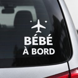 Sticker bébé à bord Premier envol | Fun-Stickers