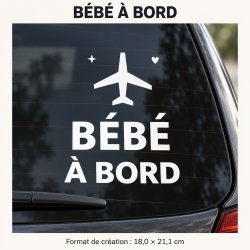 Sticker bébé à bord Premier envol | Fun-Stickers