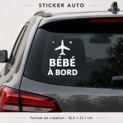 Baby on board car sticker Premier envol | Fun-Stickers
