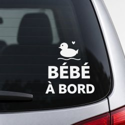 Sticker bébé à bord Caneton en escapade | Fun-Stickers