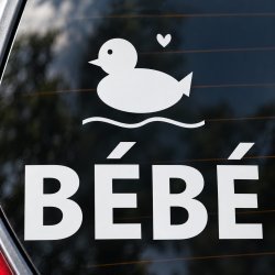 Sticker bébé à bord Caneton en escapade | Fun-Stickers