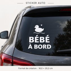 Sticker bébé à bord Caneton en escapade | Fun-Stickers