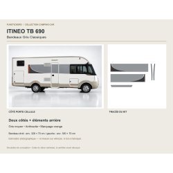 Itineo TB690 stickers: Classic grey panels | Fun-Stickers