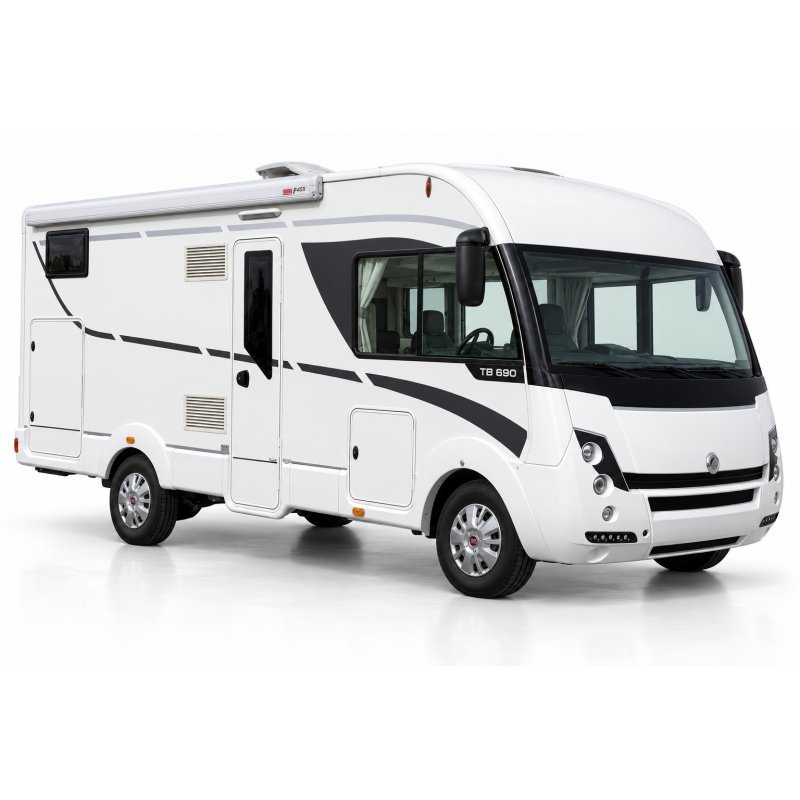 Itineo TB690 stickers: Grey and anthracite stripes | Fun-Stickers