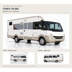 Stickers Itineo TB690 : Bandeaux gris classiques | Fun-Stickers