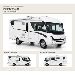 Stickers Itineo TB690 : Filets gris anthracite | Fun-Stickers