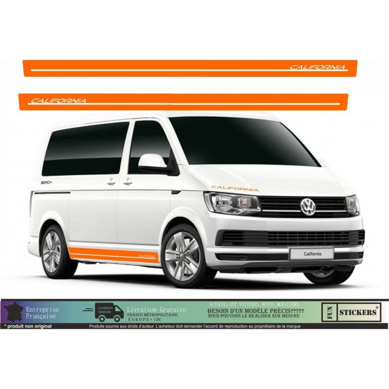 VW Transporter T5 T6 kit bandes California autocollant Fun Stickers