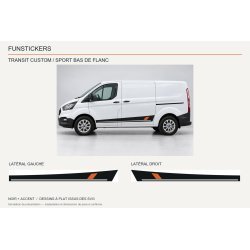 Stickers Transit Custom bas de flanc bicolores | Fun-Stickers