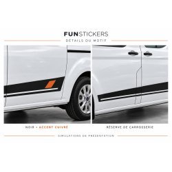 Stickers Transit Custom bas de flanc bicolores | Fun-Stickers