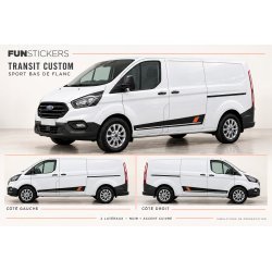 Stickers Transit Custom bas de flanc bicolores | Fun-Stickers