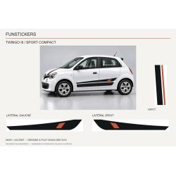 Kit stickers Twingo 3 Sport Compact, côtés et capot