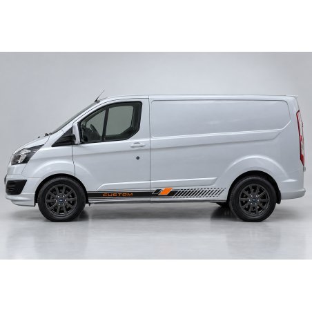 Stickers Transit Custom Hachures et lettrage CUSTOM