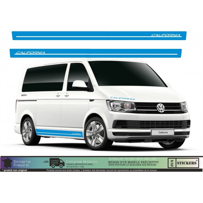 VW Transporter T5 T6 kit bandes California autocollant Fun Stickers
