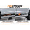 Stickers Transit Custom Hachures et lettrage CUSTOM