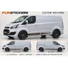 Stickers Transit Custom Hachures et lettrage CUSTOM