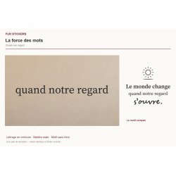 Sticker mural citation — Choisir son regard | Fun-Stickers