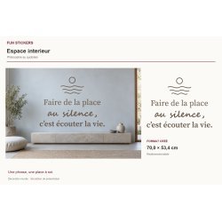 Sticker mural citation — Espace intérieur | Fun-Stickers