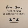 Sticker mural citation — Libre de choisir | Fun-Stickers