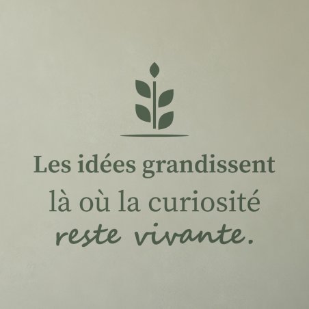 Sticker mural citation — Le jardin des idées | Fun-Stickers