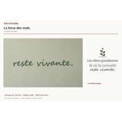 Sticker mural citation — Le jardin des idées | Fun-Stickers