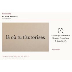Sticker mural citation — Le courage d'essayer | Fun-Stickers