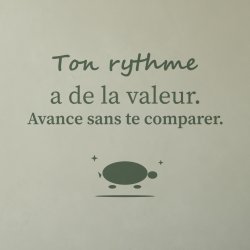 Sticker mural citation — Un rythme à soi | Fun-Stickers
