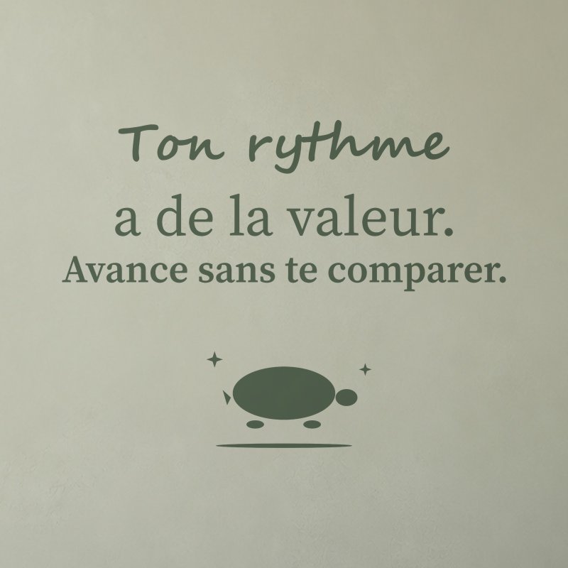 Sticker mural citation — Un rythme à soi | Fun-Stickers